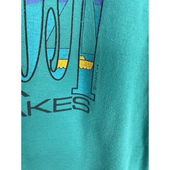 Vintage Okoboji IA Graphic T-Shirt, XL, Teal, Jerzees, - Picture 2 of 7